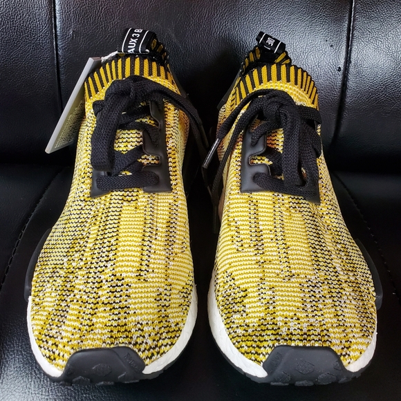 Adidas NMD RUNNER PK R1 S42131 RARE Yellow Camo!! Brand NIB🔥Sz5.5 - Picture 2 of 8